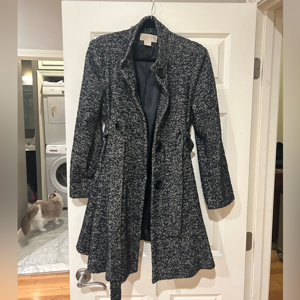Wool-Blend Michael Kors Belted Coat